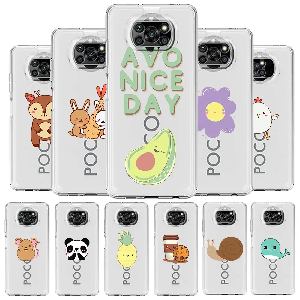 

Kawaii Cute Panda Flower Phone Case For Xiaomi Mi 12T 10 12 Lite 11 Ultra 11X 11T Pro 11i Poco X4 X3 NFC F3 F4 M3 M4 Clear Cover