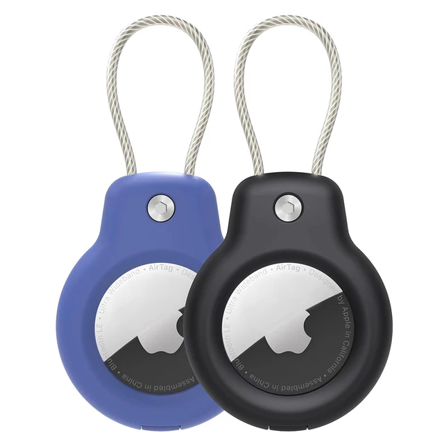 Soporte para AirTag de Apple con Cable de alambre, funda protectora  duradera, llavero