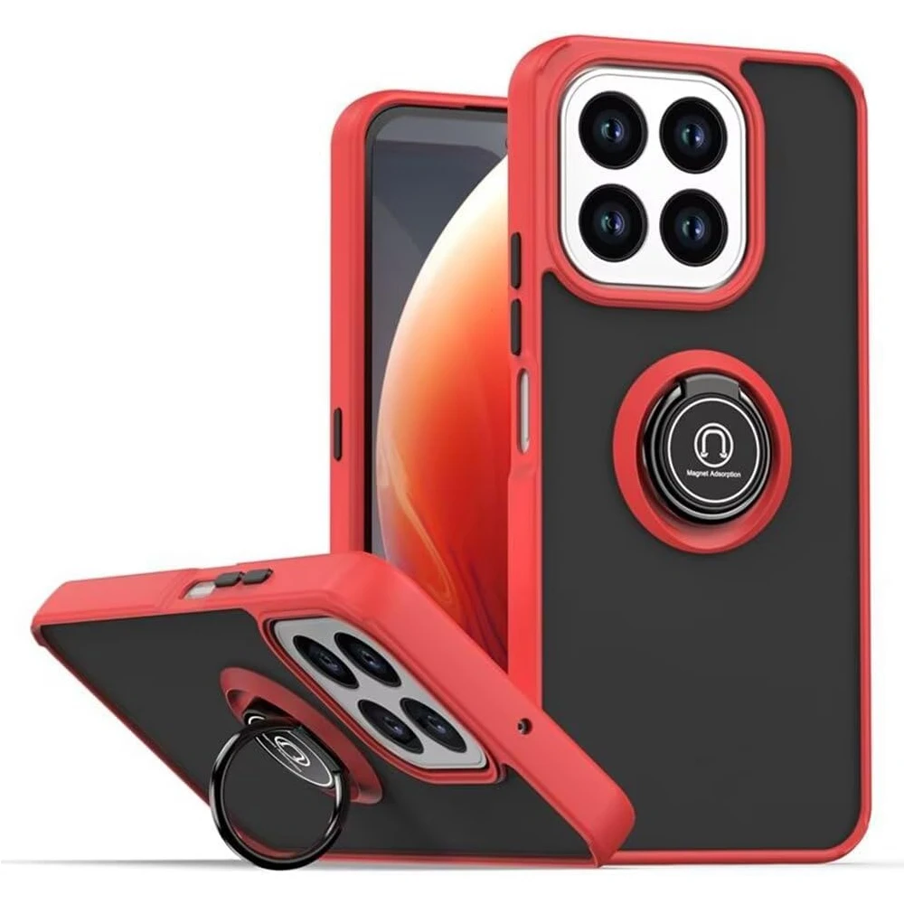 Armor Matte Shockproof Case with Ring Magnetic Stand Holder