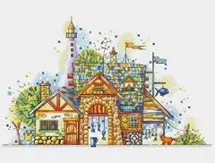 

Colorful House Cross stich Kits Homfun Craft Cross Stich Painting Decorations For Home