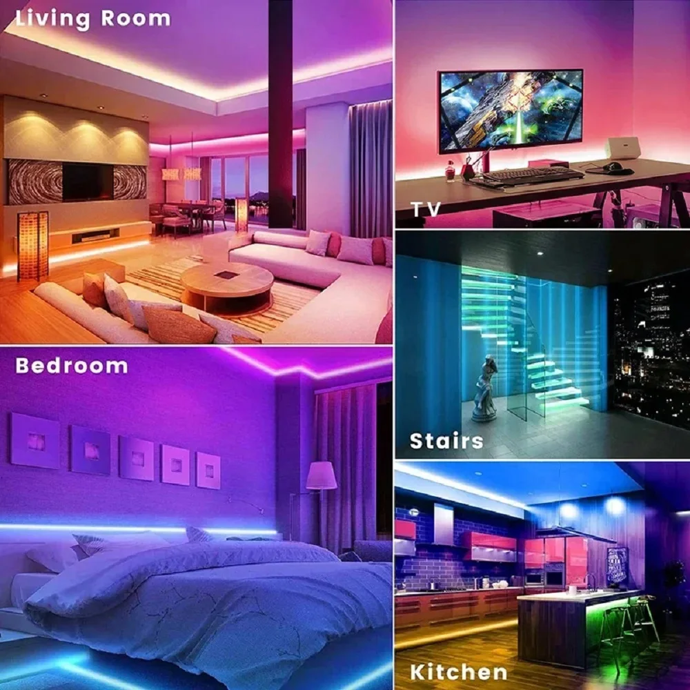 Description Picture 4 of item24V RGB 5050 Flexible LED Light Strip Strip Non-Waterproof Diode DC Infrared Control Light APP Control Luces Led