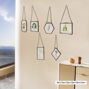 Glass Photo Frame 12-Piece Pressed Flower Hanging Display Set 1