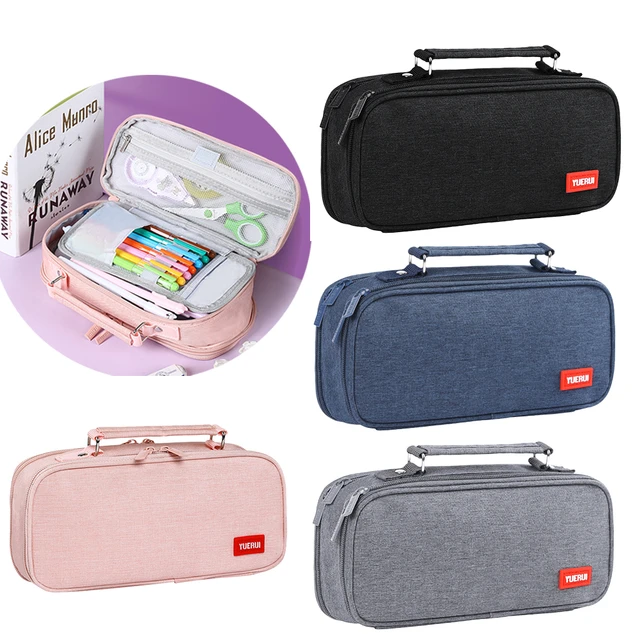 1Pc Pencil Case Large Capacity Pencil Pouch Handheld Pen Bag Cosmetic  Portable Gift For Office School Supplies Girl Boy - AliExpress