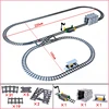 City Train Station Platform Traffic Light Cave Flyover Tracks Straight Curved Rails Building Block Bricks Technican Creative Toy 4