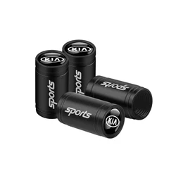 Decorative Car Tire Valve Stem Covers - Stylish Auto Accessories (Old KIA Black)