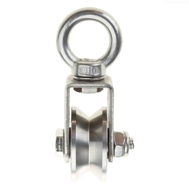 Type Pulley 304 Stainless Steel Duplex Bearing Traction Pulley Block Ultra-quiet Pulley Roller 85AC 2