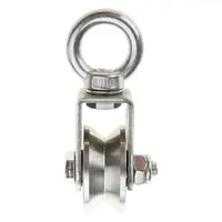 Type Pulley 304 Stainless Steel Duplex Bearing Traction Pulley Block Ultra-quiet Pulley Roller 85AC 2