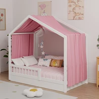 House Bed Canopy, Bed Canopy House Beds Made of Cotton Muslin, Fabric Canopy for House Canopy  Bed Children’s Room Decoration