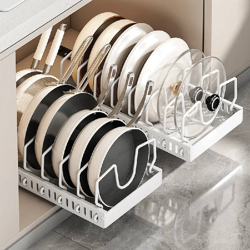 Sliding Drawer Pot and Pan Organizer for Under Cabinet – Pull Out - Image 2