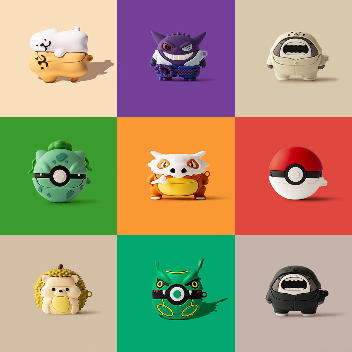 Pokemon 3D Cartoon Cute Case For Baseus M2S Baseus M2S Pro Shockproof Case Baseus W2S Pro tective Cover With Hook