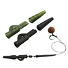 20x Carp Fihsing Lead Clip With Tail Rubber Color Green And Silt For Creating Lead Clip Safety Systems Carp Fishing Tackle 1