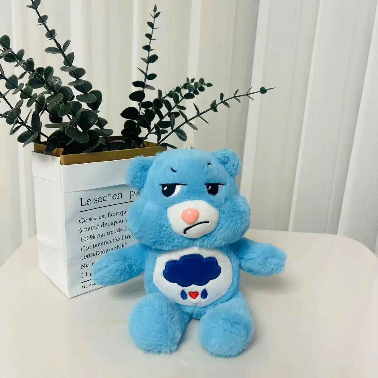 MINISO - Oso de peluche arcoíris para dormir, juguete para niña, oso de peluche rosa colorido, regalo de cumpleaños, 27 cm