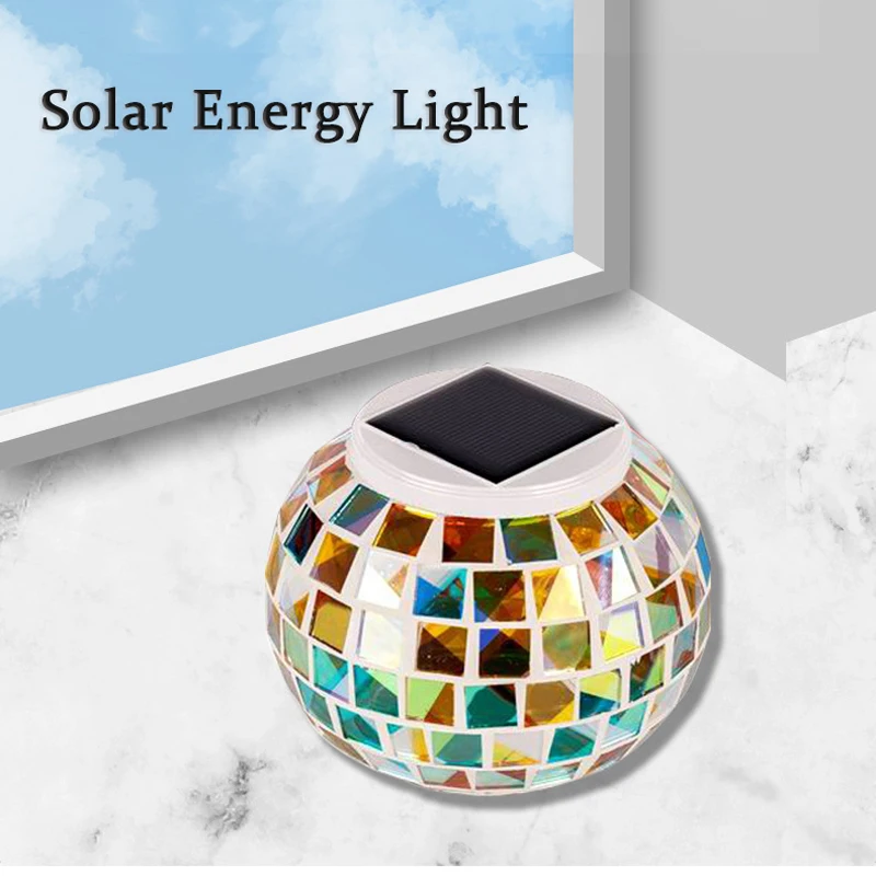 Solar Energy Hollow Lamp Outdoor Pendant Lamp Control Colorful Mosaic LED Lights For Home Decoration Atmosphere Night Light holiday atmosphere lights led fiber optic lights lamp lanterns starry sky wedding party christmas decoration home night light