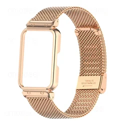 Premium Strap Case Protector with Metal Bracelet - Samsung Galaxy Fit 3 (Rose gold)