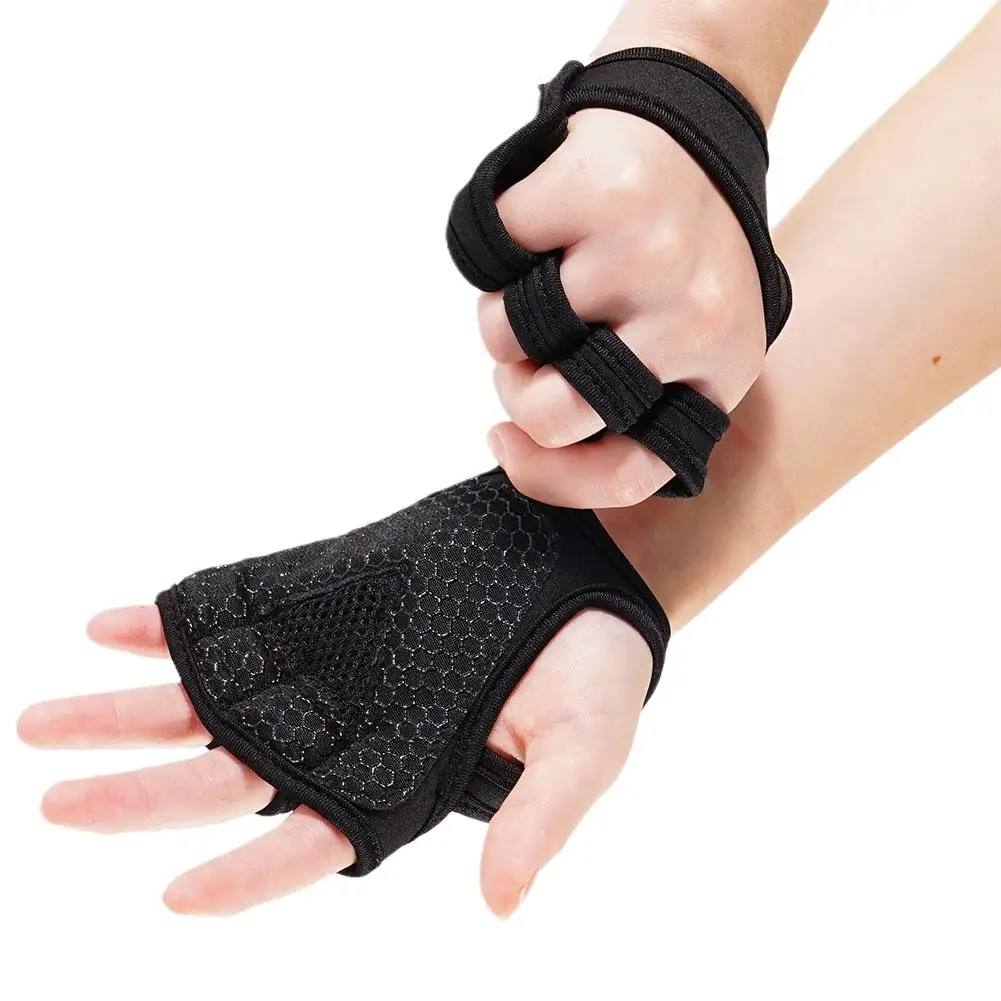 Weightlifting Gloves 1 Pairs Weightlifting Training Gloves For Men Women Fitness Sports Body Building Gymnastics Gym Hand Wrist Palm Protector G Q6I4