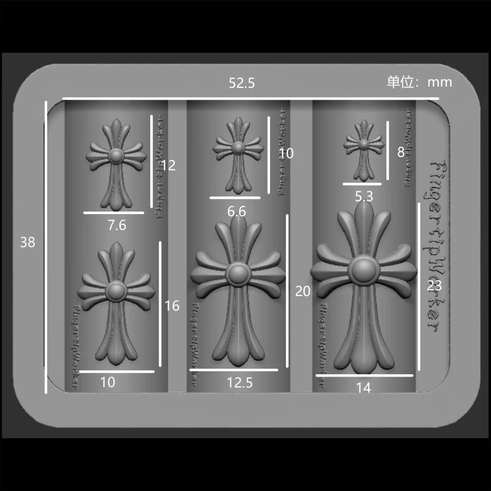새로운 네일 아트 몰드 3D 실리콘 크로스 릴리프 조각 DIY 디자인 템플릿 스텐실 재사용 가능한 네일 부품 장식 매니큐어 도구