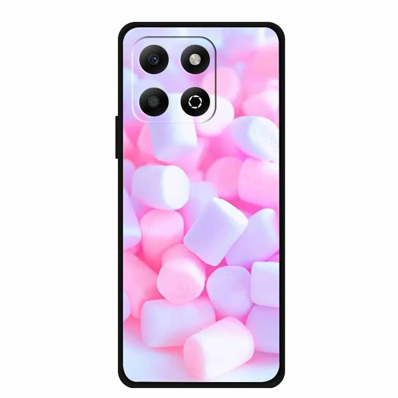 WUACYEAMING Cover per Honor 9 Lite,Cover Case in Silicone Trasparente Ultra Sottile e Leggera TPU Tramonto Delfino+1* Cordino Cellulare Universale