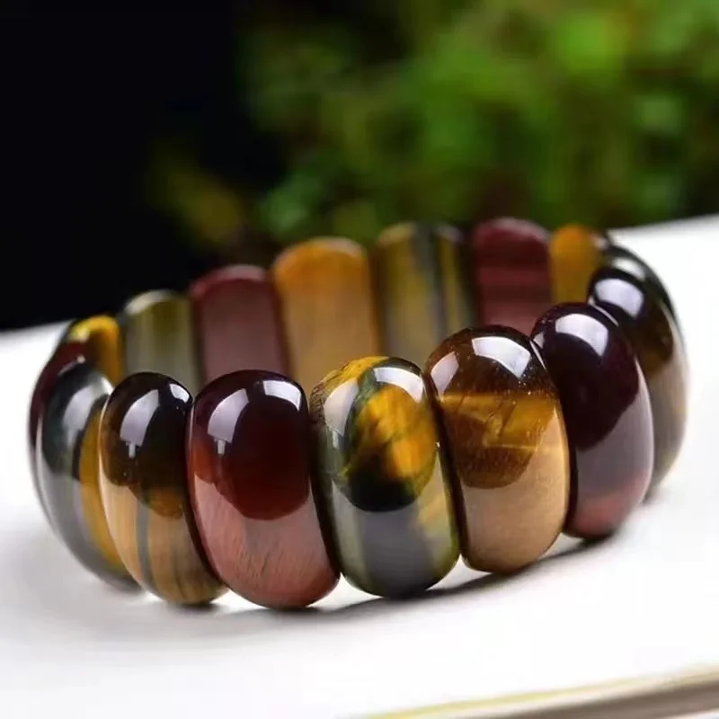 

Wholesale Natural Stone Square Bracelet Healing Crystals Tiger Eye Facet Bracelet 1pc