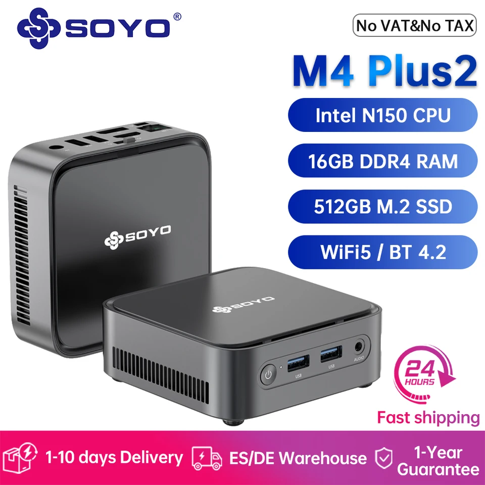 SOYO Mini PC Mini M4 Plus2 Intel 13th N150 CPU with 16GB DDR4