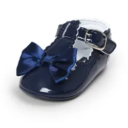 Charming Bowknot Anti-Slip Baby Girl Dress Shoes - 0-6 months (Blue)