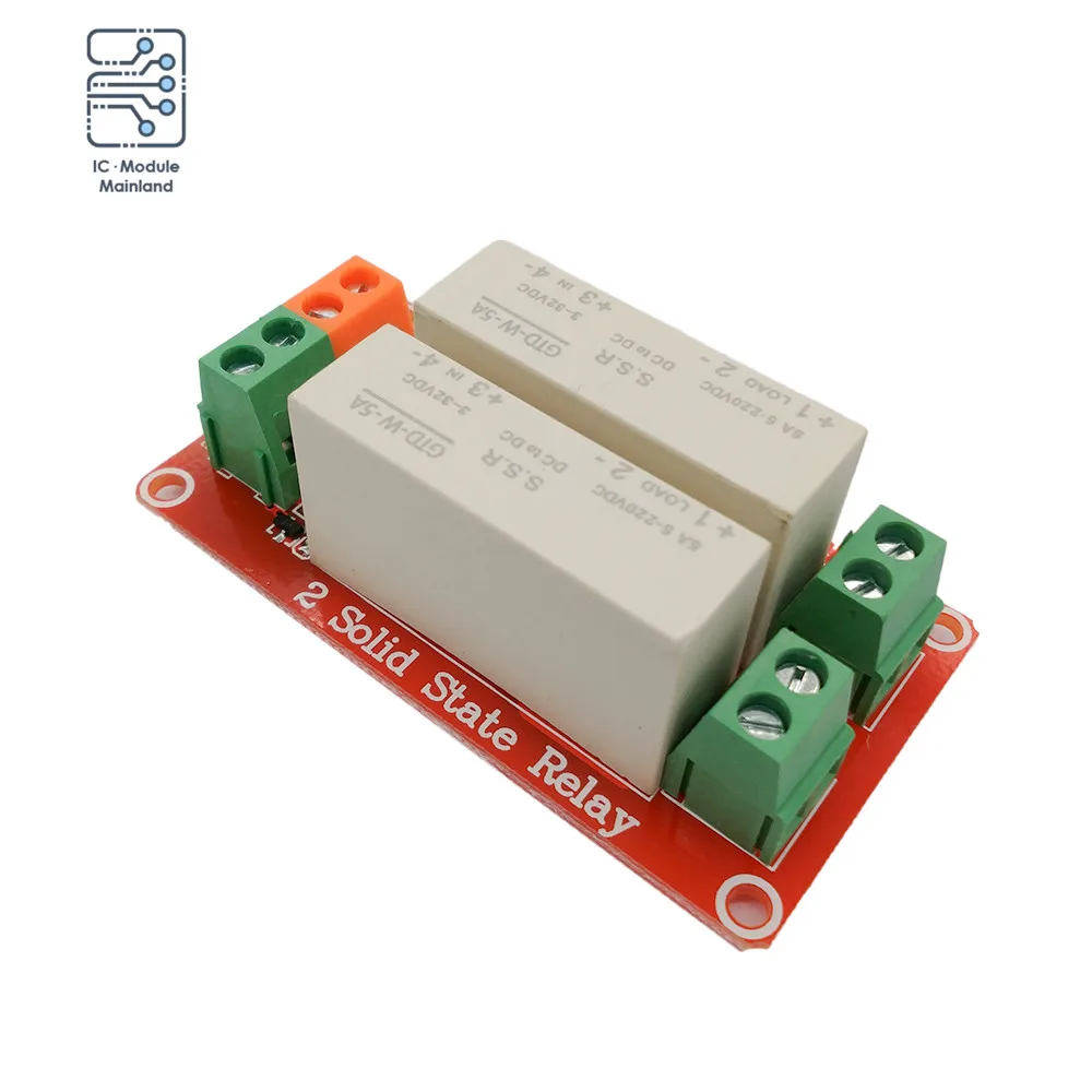 

2 4 8-Way 5A High Level Trigger DC Control DC Solid-State Relay Module Single-Phase Electric Relay Solid State