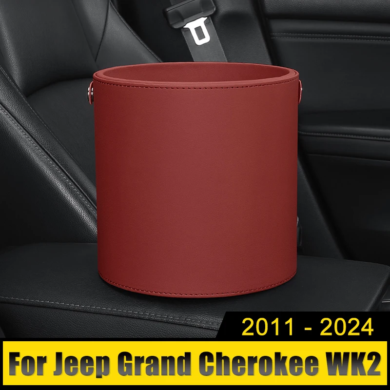 

For Jeep Grand Cherokee WK2 2011 2012 2013 2014 2015 2016 2017 2018 2019 2020 Car Circular Trash Can Garbage Pocket Sundries Bin