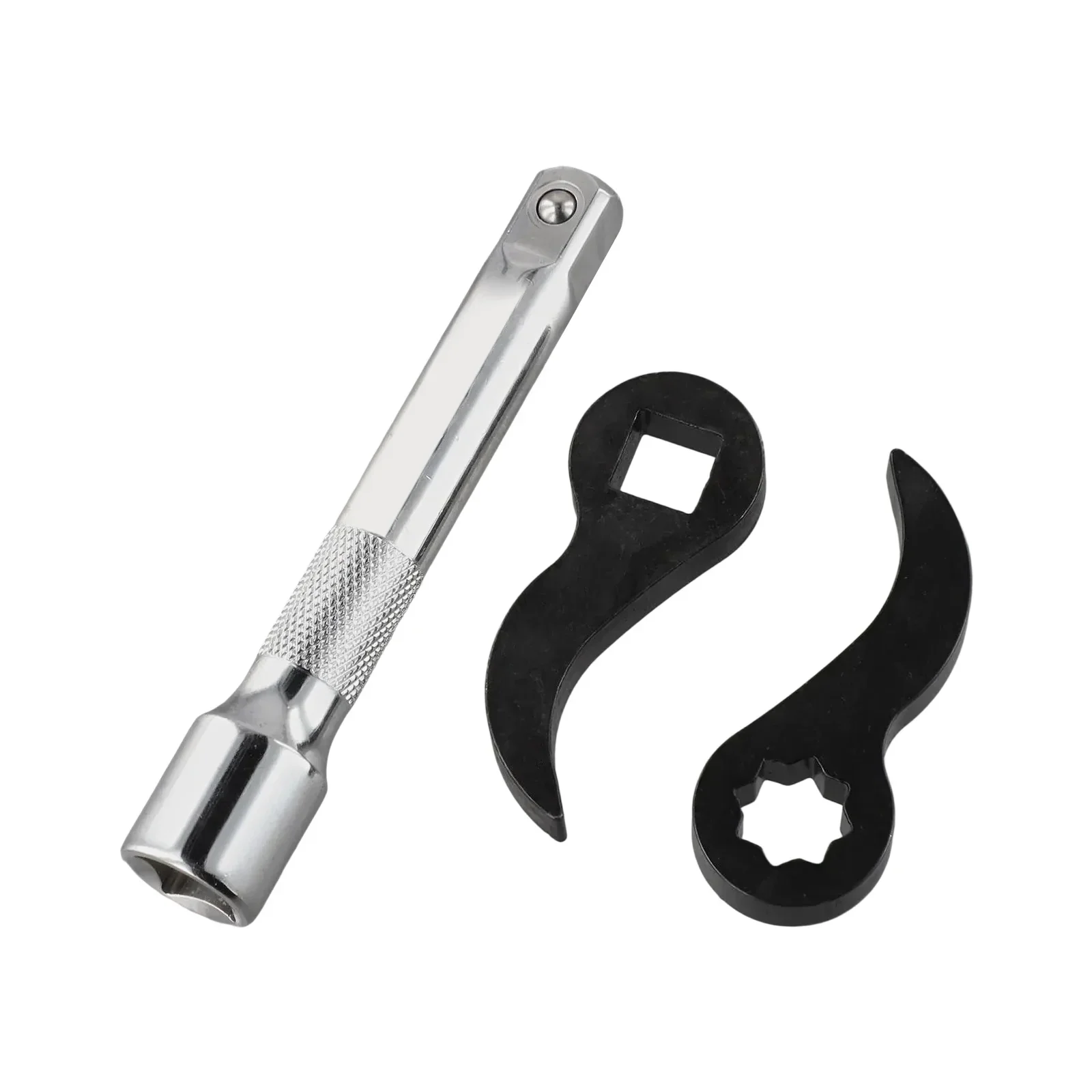 3 Pcs Pry Bar Wrench Adapter 1/2" Or 1/4" Pry Bar Wrench Adaptor Head Alloy Steel With Extension Alloy Steel Car Repair Tool