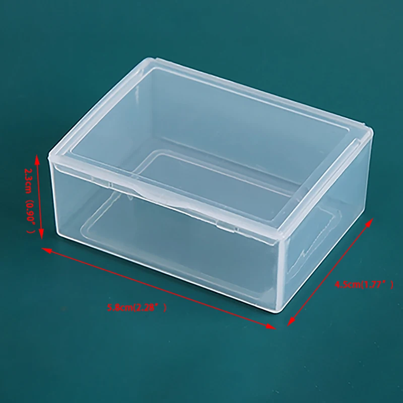 

1Pc Transparent Storage Box Square Small Items Case Packing Boxes Jewelry Beads Container Sundries Organizer Fishing Tools