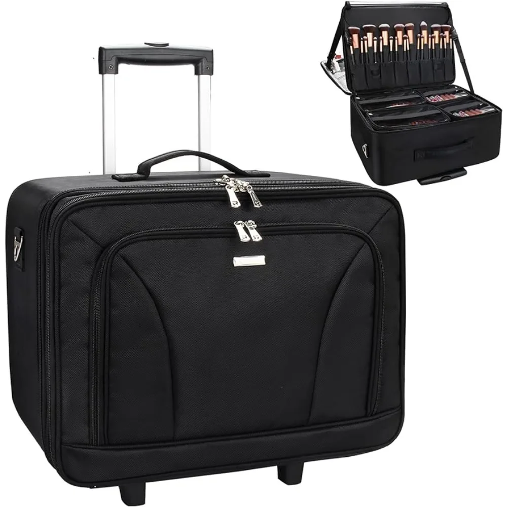 

Makeup Storage Boxes and Organizers Extra Large Makeup Case Rolling Travel Train Case Vanity Storage Box Home Organizer Cosmetic