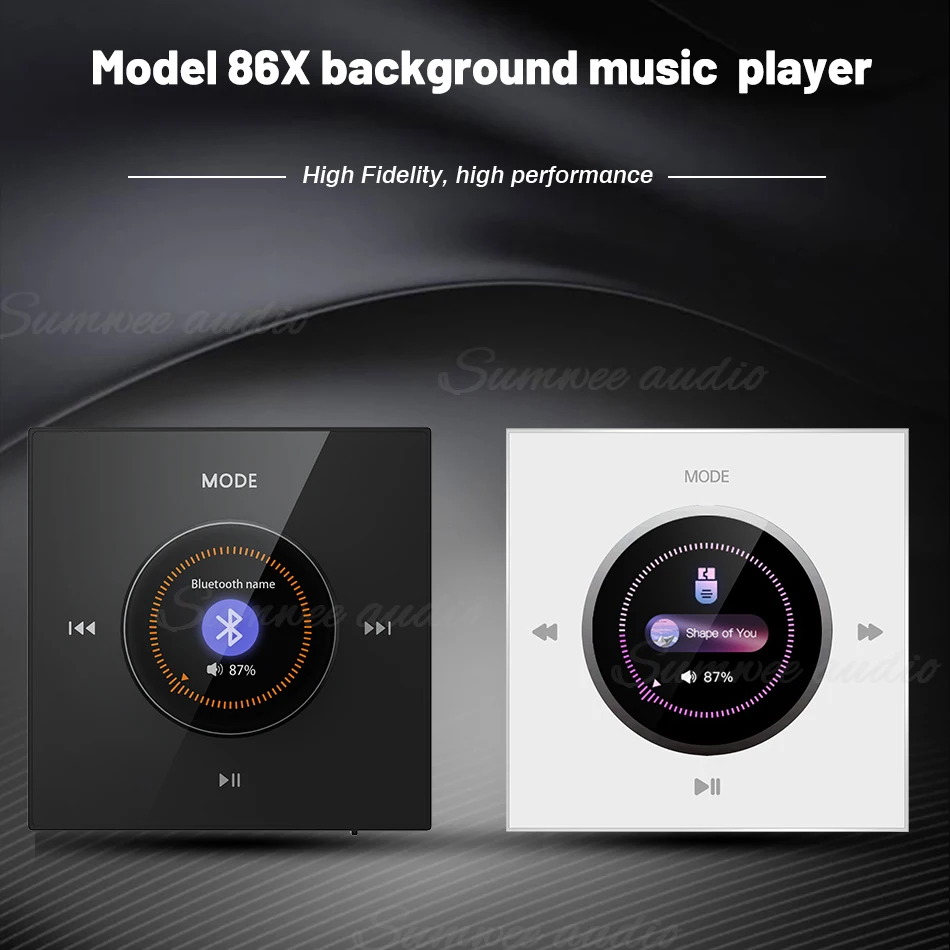 86 유형 새 항목 hifi 전문 배경 음악 시스템 마운트 스테레오 패널 스피커 세트 벽 증폭기의 블루투스 미니