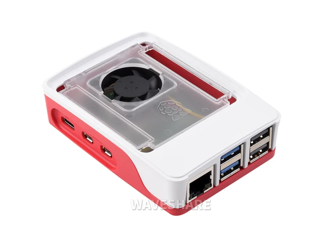 Official Raspberry Pi Case for Raspberry Pi 5, Built-in Cooling Fan,  Red/White Color - AliExpress