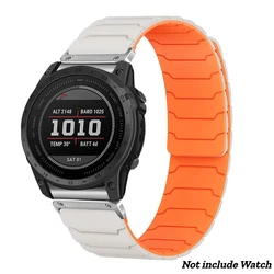 Two - Tone Magnetic Silicone Strap - Fenix 8 47mm (Star Orange S)