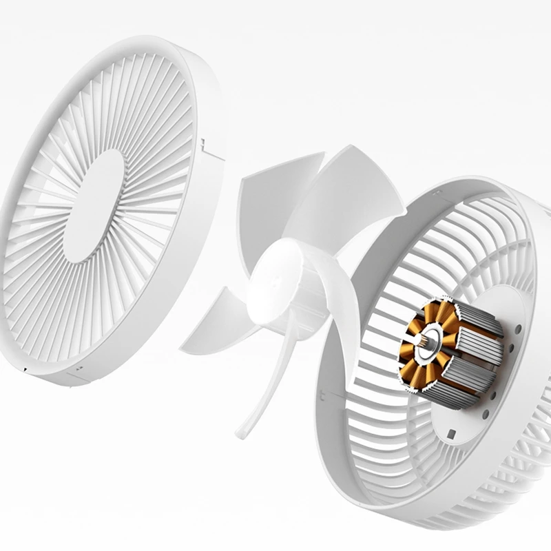 

Настольный вентилятор Перезаряжаемый через USB портативный вентилятор с дистанционным управлением, 3-скоростной вентилятор, 4000