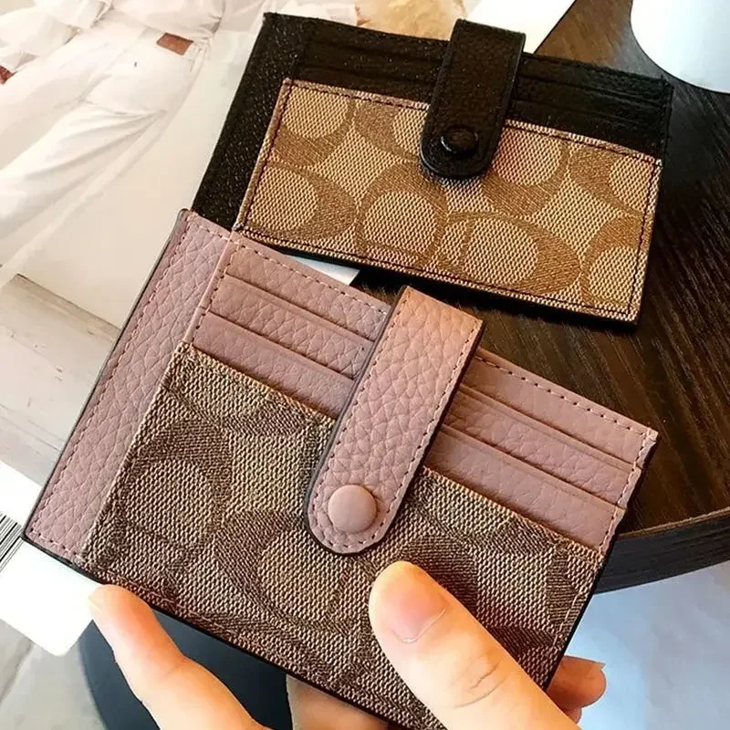 Short Small Wallets Fold Card Holder ID Bag Coin Purse Ladies Wallets Anti-degaussing driver's license card holder