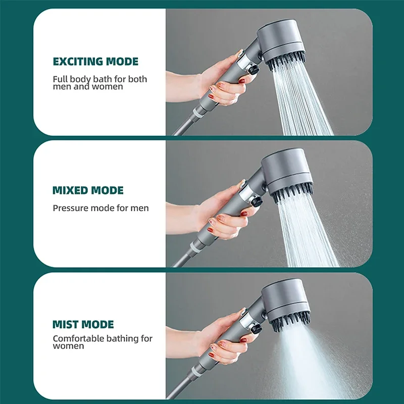 Xiaomi Youpin Supercharge Shower Head Filtered 3 Modes Adjustable Massage Spray Nozzle Handheld Big Water Flow Bathroom Tool New 3