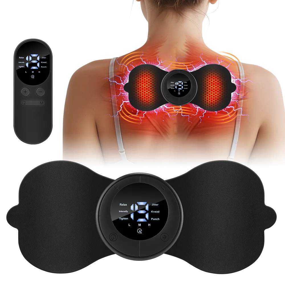 Heating Electric Muscle Stimulator Patch Microcurrent Pulse EMS Back Arm Leg Neck and Shoulder Massager Universal Massage Device