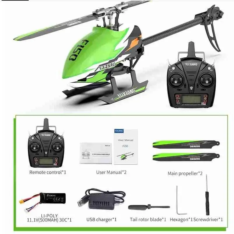 YU XIANG F150 RC Helicopter Spare Parts Accessories Canopy Motor ESC Landing Charger Tail Blade Shaft Servo Suitable for F05