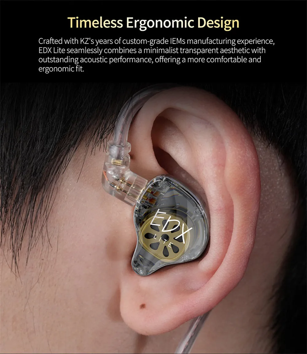 KZ EDX Lite HIFI Bass In Ear Earphones description image 6