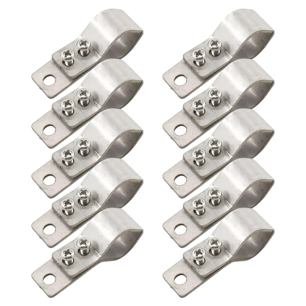 10pc Pulley Kleine Klemme Schwere Scharniere Schatten Accessori Einstellbare SS304 Edelstahl Rohr Klemmen Für Sonnenschirm Net Installation – Detail 11