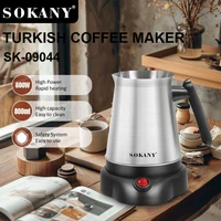 Turkish Greek Coffee Moka Tea Pot Maker Machine 800ML Portable Electric Kettle 6 Cups Stainless Steel 1