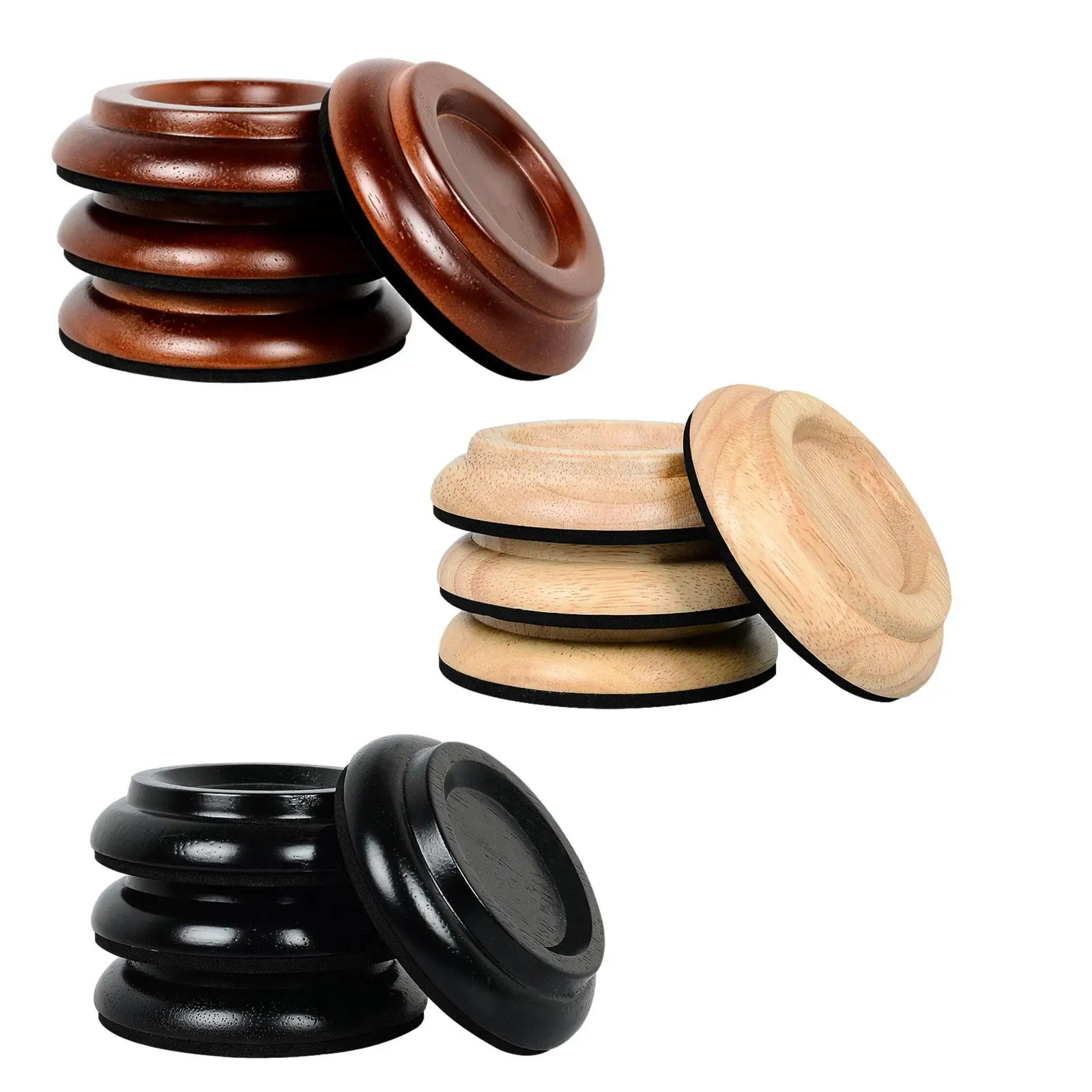 4Pcs Piano Caster Cups Foot Pad Piano Accessories for Hardwood Floors Anti Noise Pads Upright Wheel Floor Protector