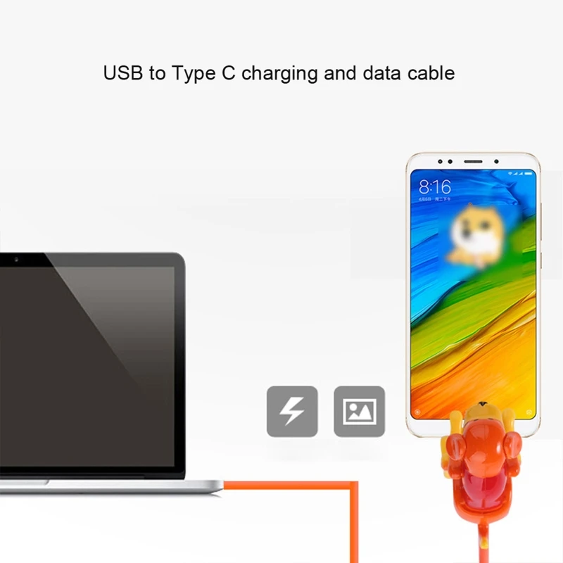 Cable De Carga Usb-c Humping Dog, Divertido Cargador Rápido