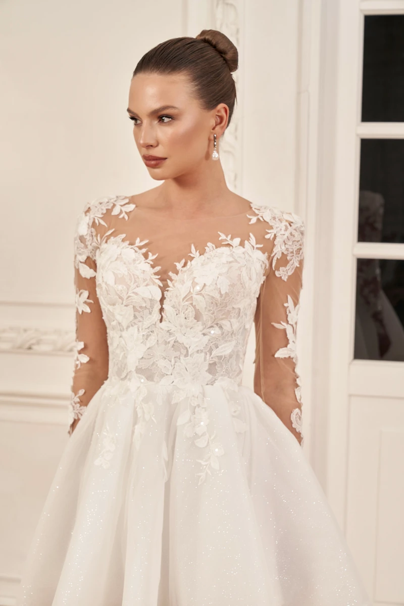 Vestido de novia corto hasta el tobillo para mujer, apliques de encaje,  vestidos de novia personalizados a las medidas, botones en la espalda -  AliExpress, image size:800x1199