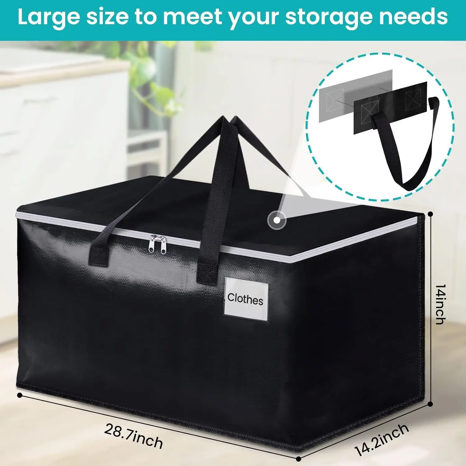 Storag Bag Woven Large Capacity Storage Luggage Bag Foldable Handheld Car Household Clothing Sealed 2