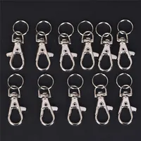 10PC Silver Swivel Trigger Clips Snap Lobster Clasp Hook Bag Key Ring Hooks Gift 1