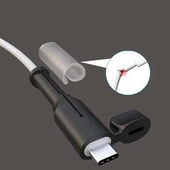 واقي كابل شاحن سيليكون عالمي ، غطاء واقي من النوع C ، غطاء مقاوم للغبار ، ملحقات موفر سلك خط البيانات 6