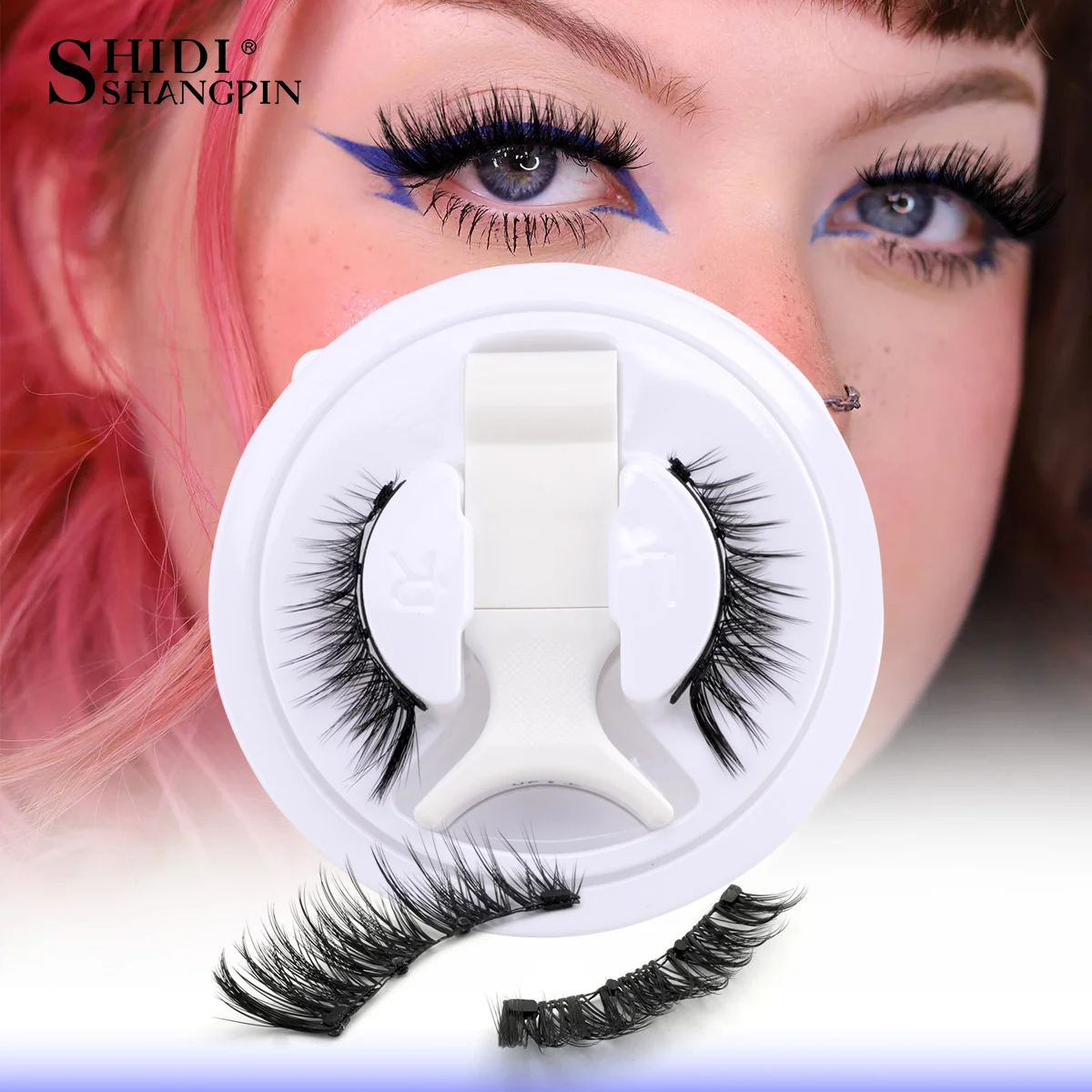 Fake Eyelashes 3D Magnetic Reusable Waterproof Natural Long Fluffy Winged Extension Tool NO Glue Makeup