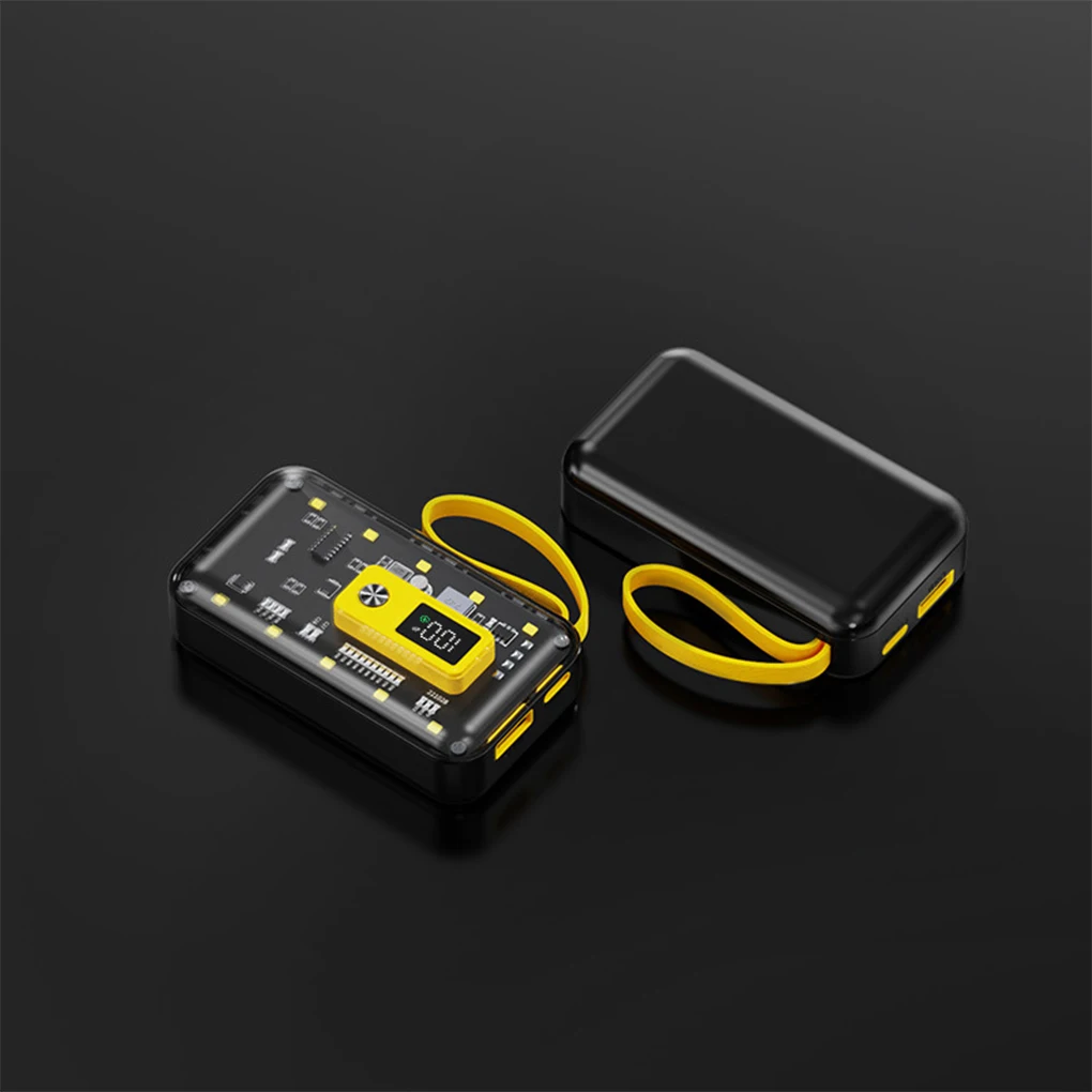 22.5W 10000mah DiY Shell for iPhone Xiaomi 21700 Battery Box Power Bank Cases Battery Storage Box Night Light type-C USB Charge