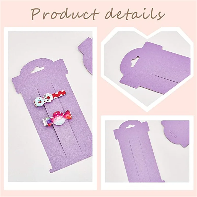 20 stücke Haars pange Display-Karte Bogen Pin Halter Pappe Karton für Schmuck Geschenk verpackung Veranstalter kleine Unternehmen liefert – Detail 6