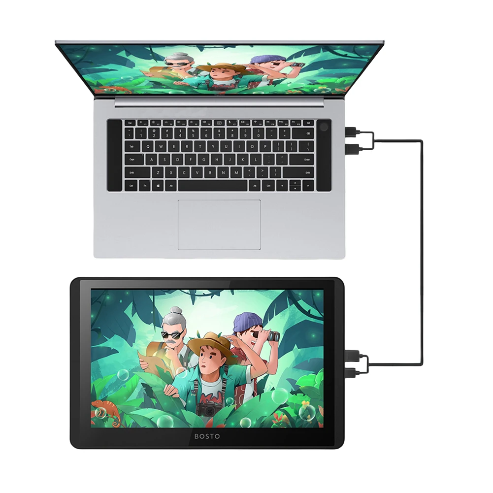 윈도우 MacOS용 H-IPS LCD 그래픽, 배터리 필요 없는 스타일러스 틸트 포함, 디지털 아트 태블릿, 8192 레벨 1366x768 디스플레이, 11.6 인치, 12HD-A